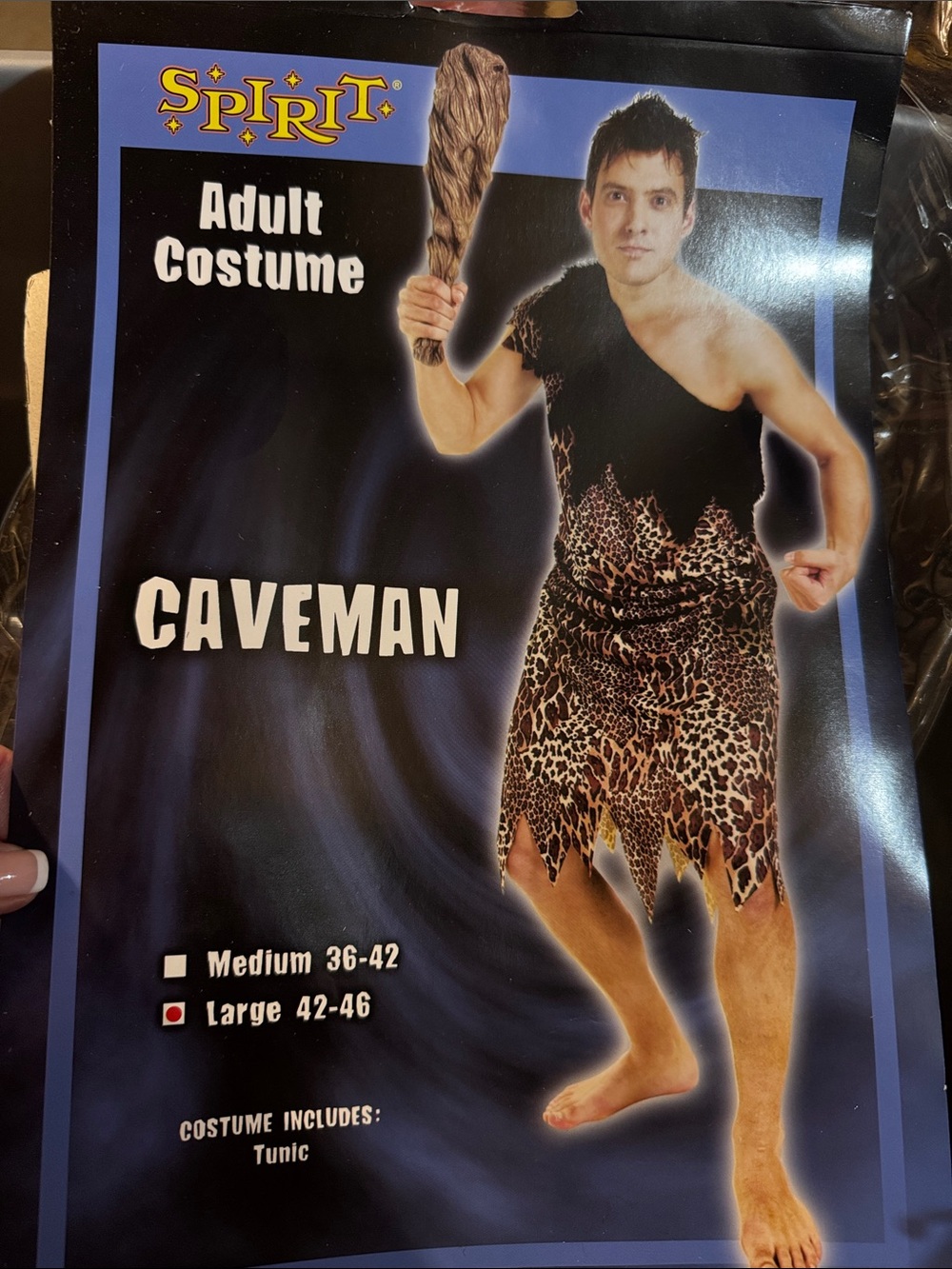 Spirit Men's Leopard Print Caveman Tunic in Brown and Black